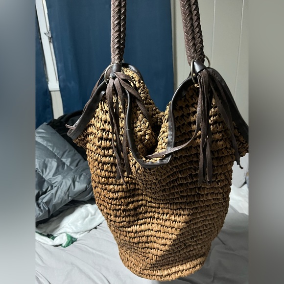 Large woven hobo bag - Picture 5 of 7